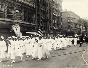 UNIA nurses march at 1922 parade in Harlem